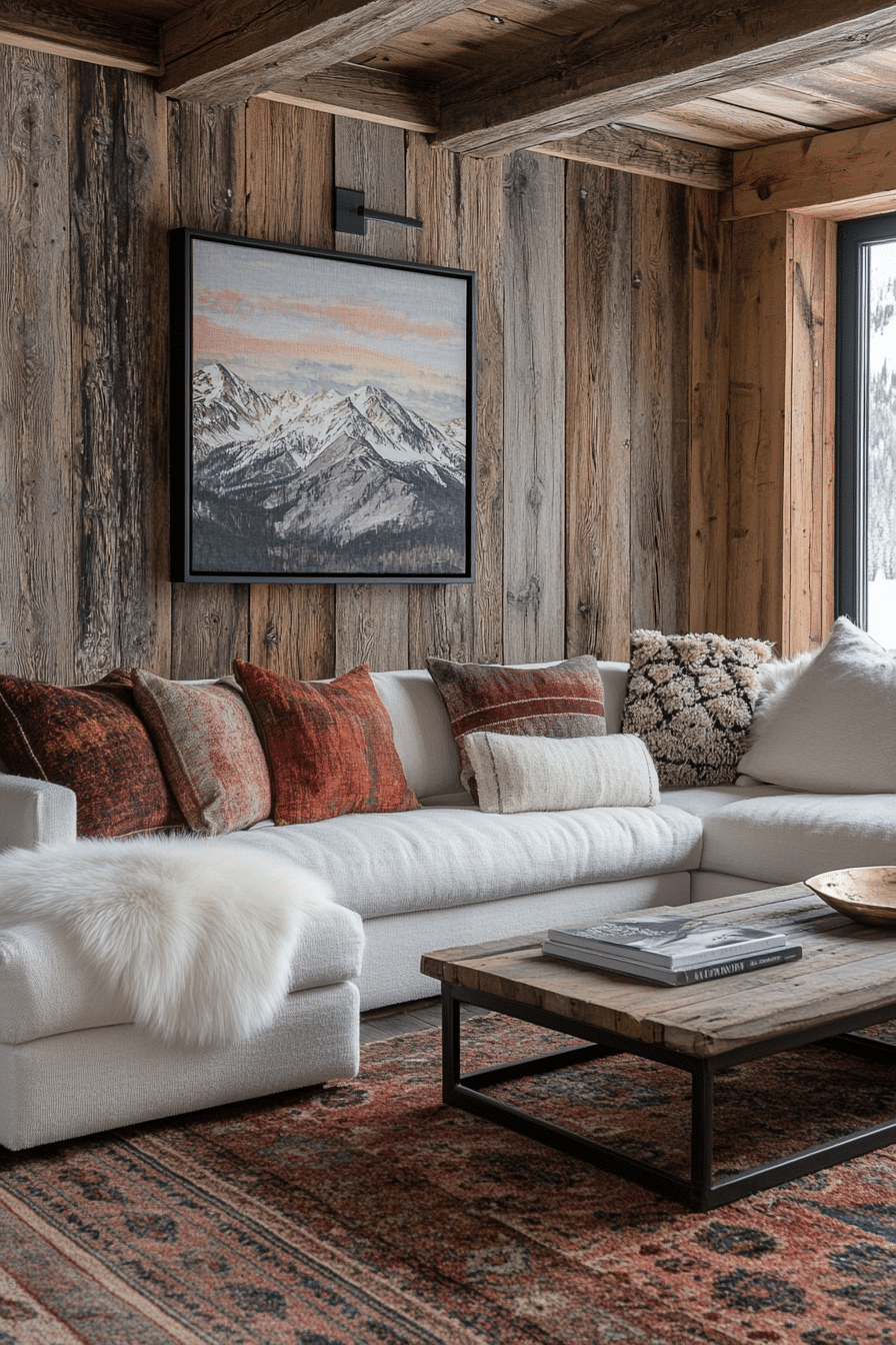 Rustic modern living room