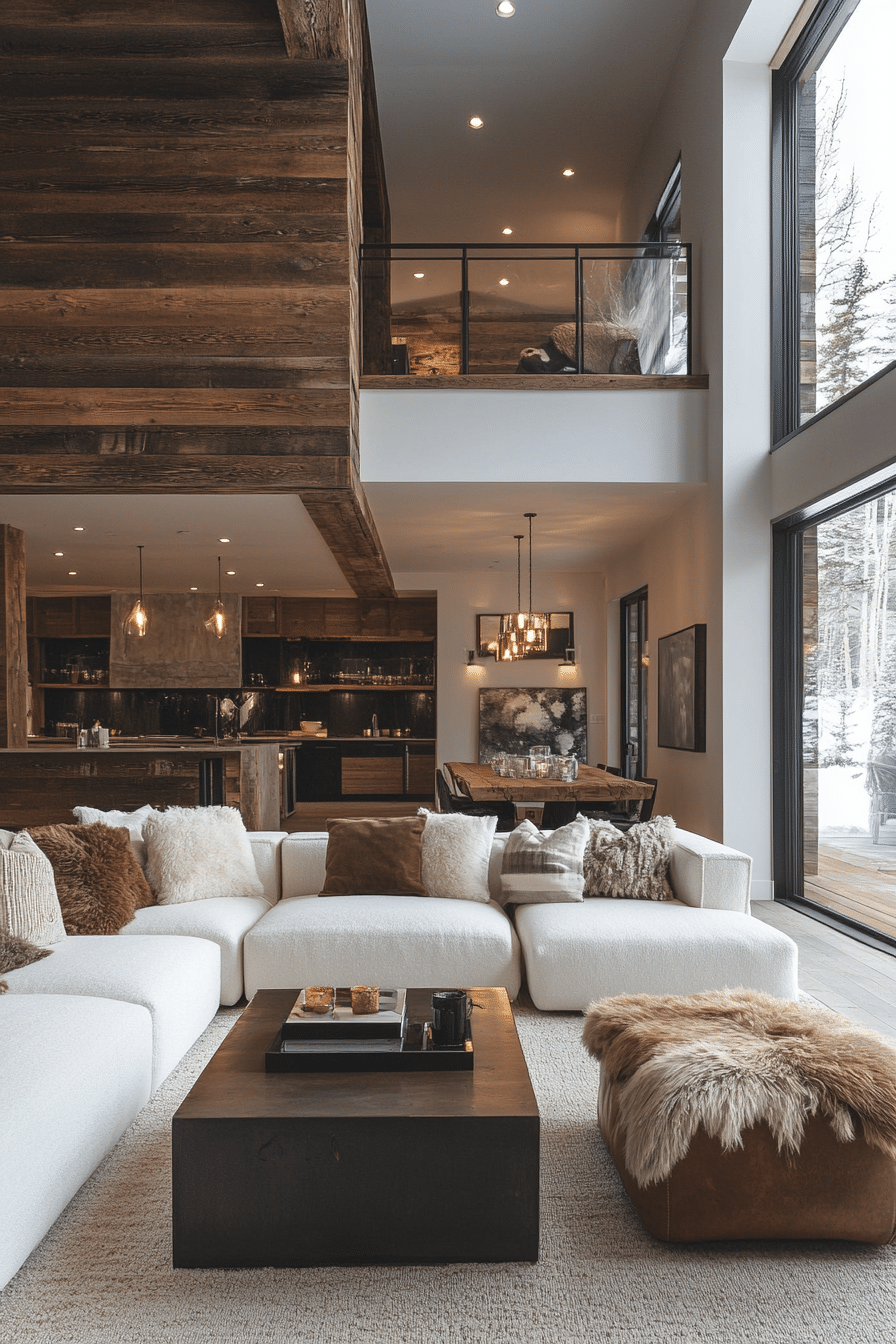 Rustic modern living room