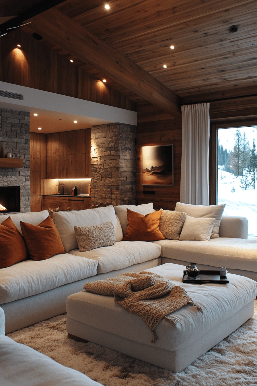 Rustic modern living room