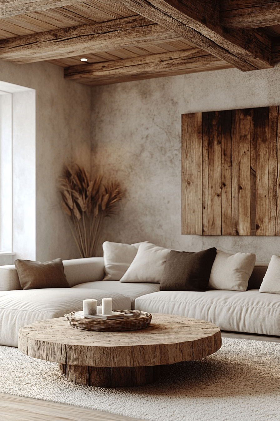 Rustic modern living room