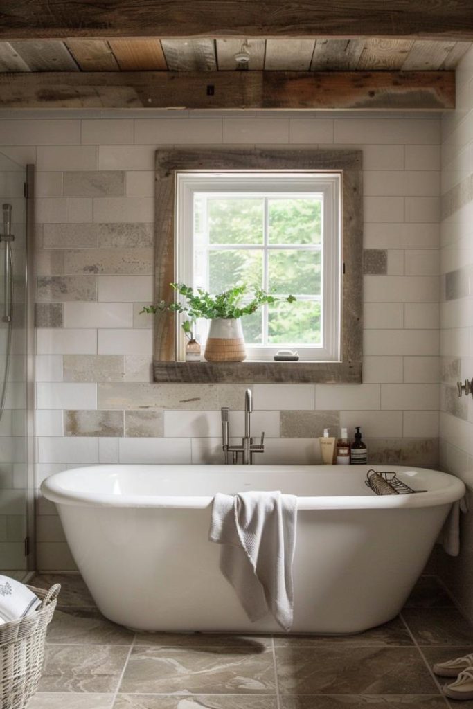 Hug the loose charm of a relaxed layout, in which a relaxed tile arrangement becomes the embodiment of the carefree spirit of farmhouse life. 