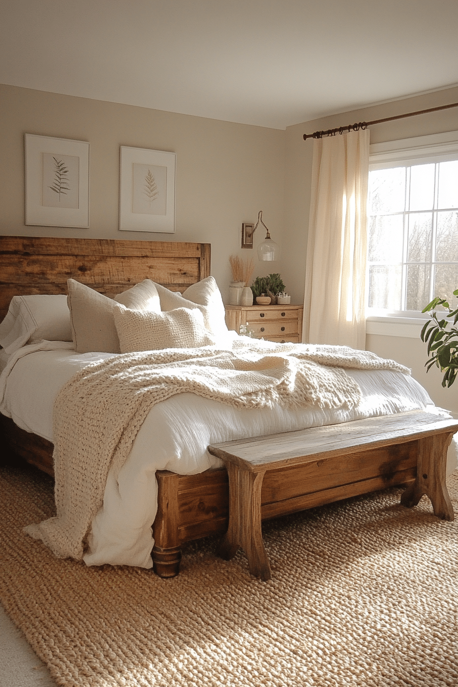 Rustic farmhouse bedroom