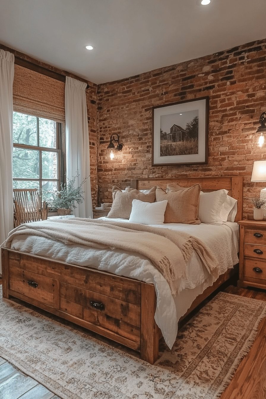 Rustic farmhouse bedroom