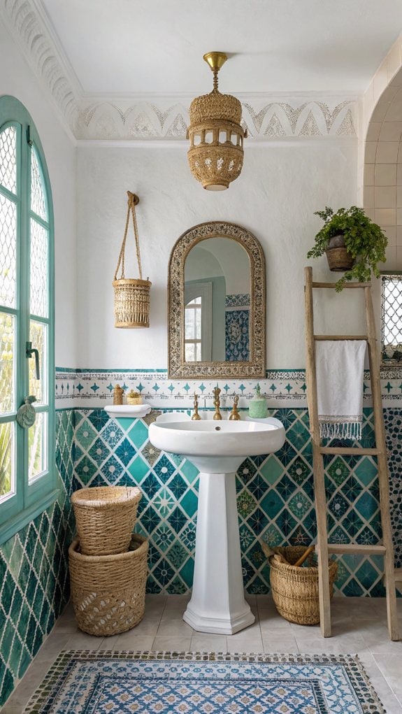 Colorful geometric tile patterns