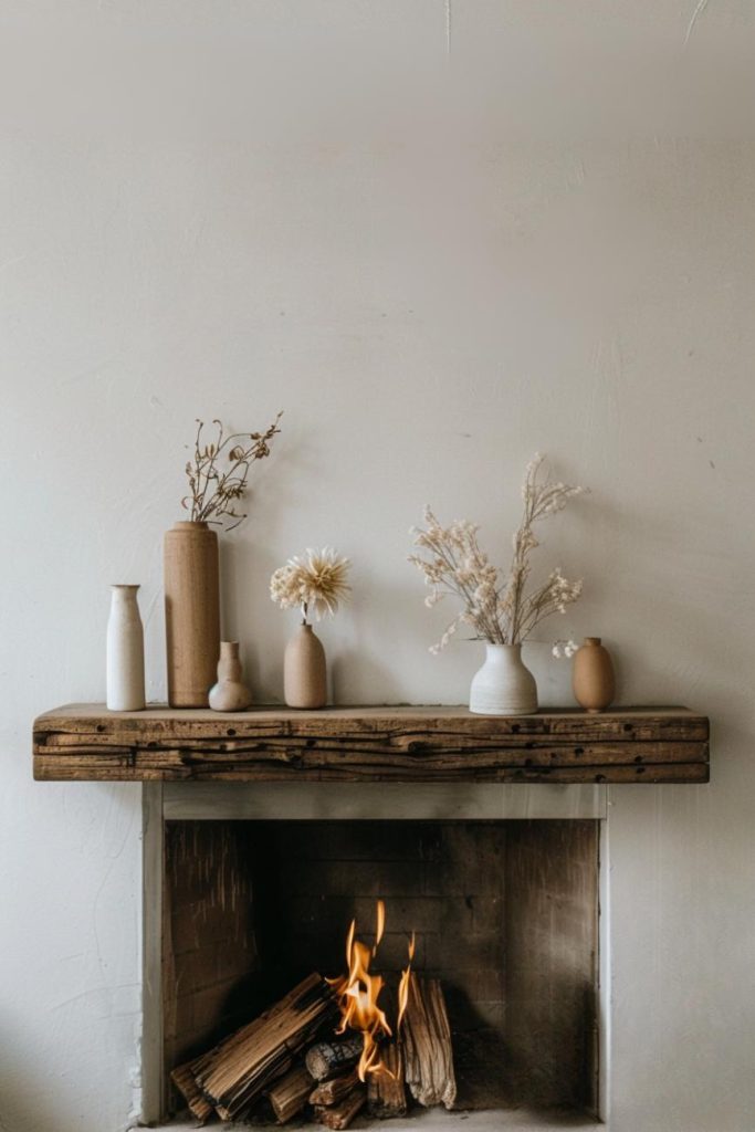 With minimalist vases and individual flowers, every line and every angle are curated thoughtfully to create a balance in the room.