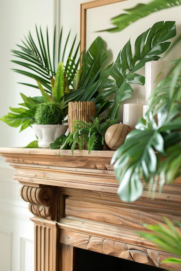 This wooden coat transports them into paradise and includes exotic forests and lively greens and invites a tropical mood of lush landscapes. 