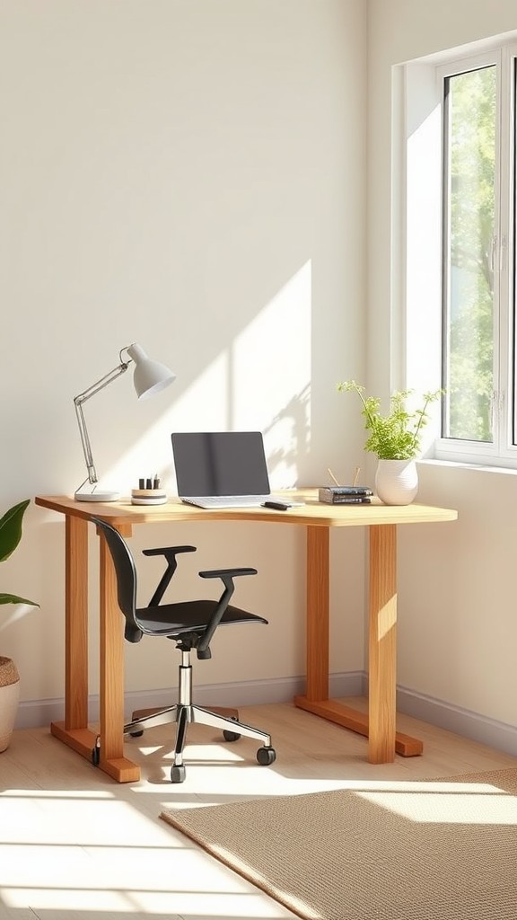 L-shaped corner desk for space efficiency