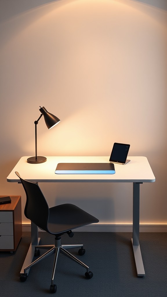 Constant desk with smart technology integration