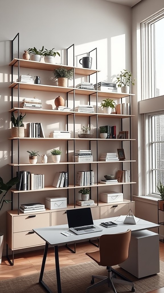 Maximize the vertical space with shelves