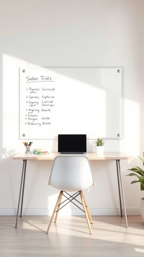 Use a whiteboard for task management