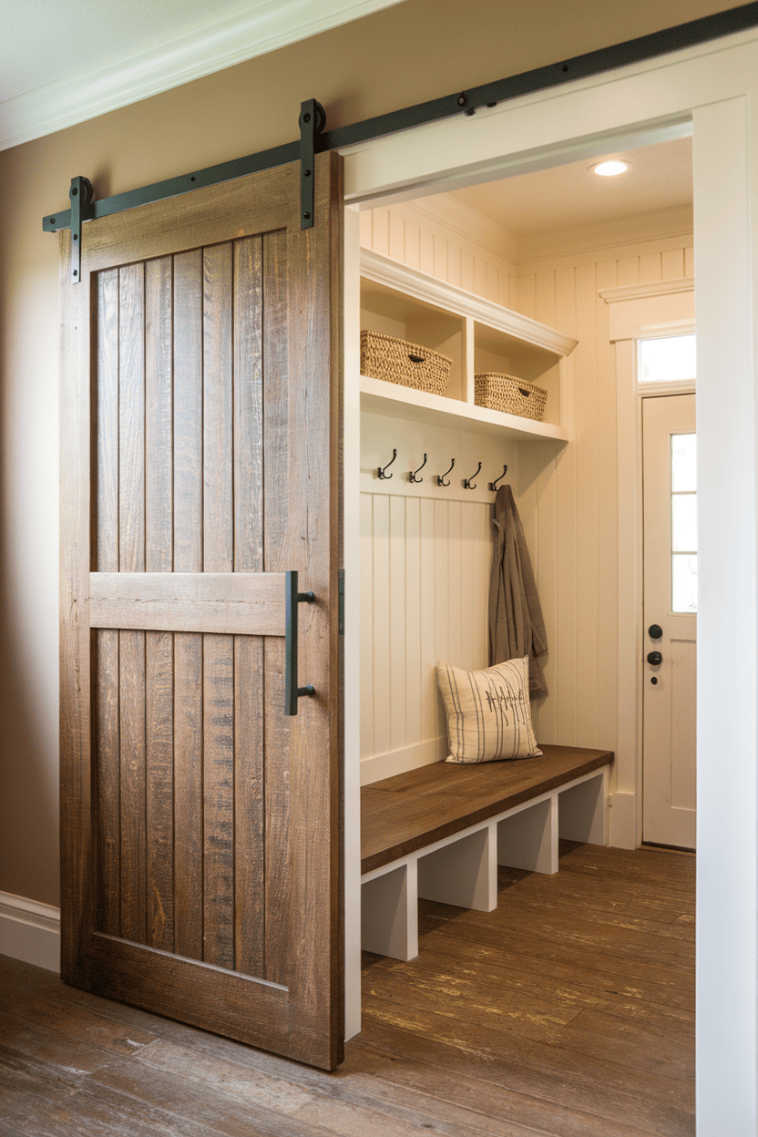 Transform Your Entryway with These 20 Charming Farmhouse Mudroom Ideas!