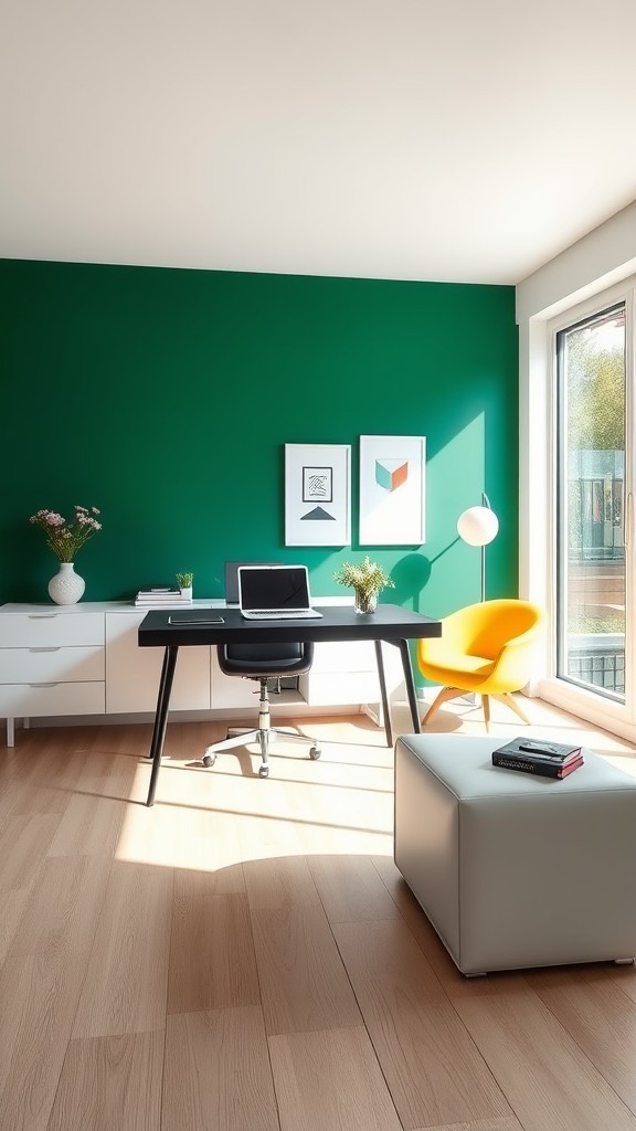 Accent wall with bold color