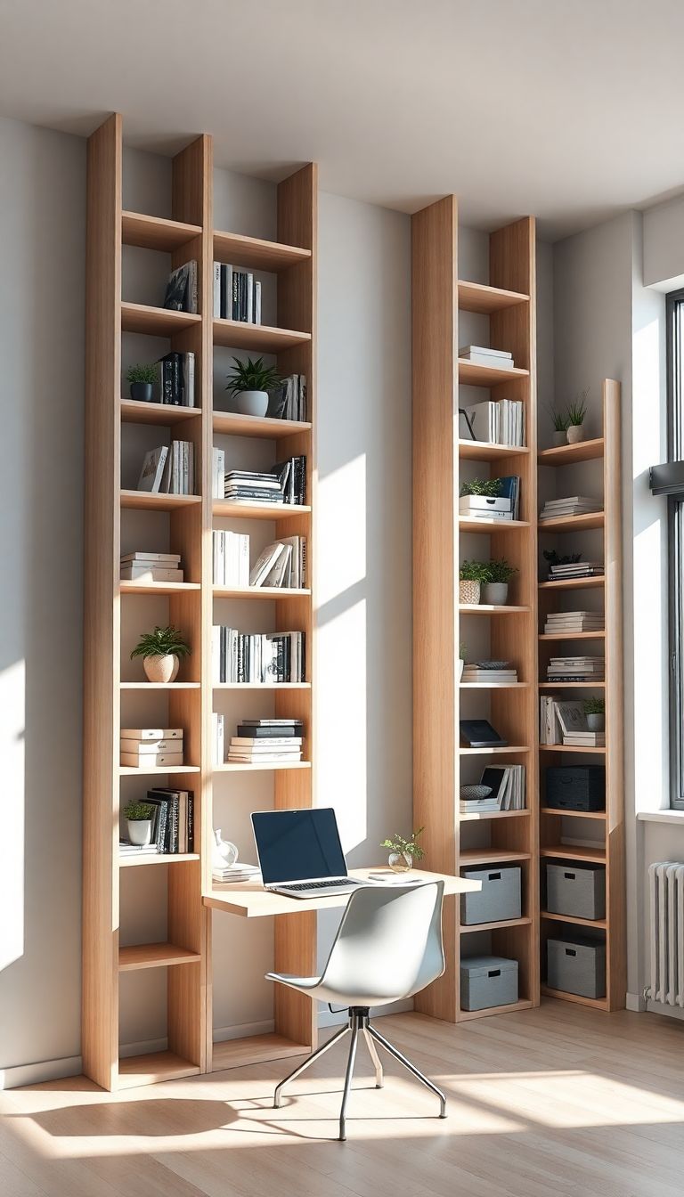 Use vertical shelves to maximize space