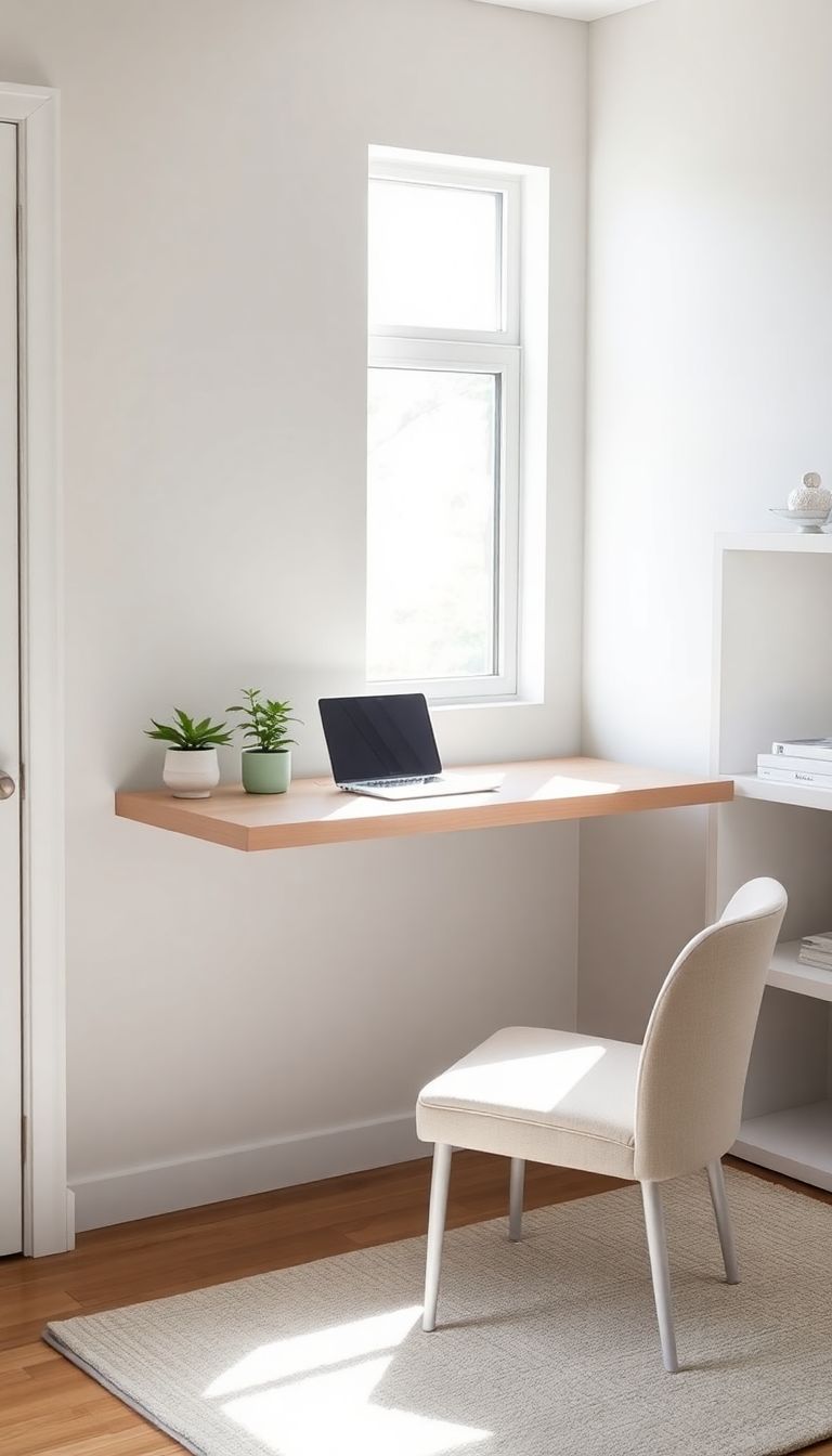 Minimalist floating desk