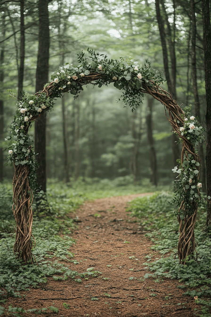 Boho wedding arch