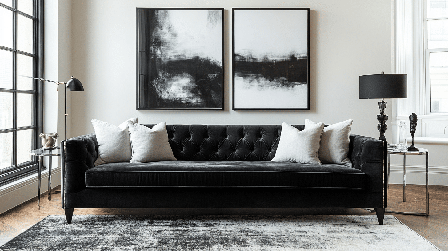 Transform Your Living Room with 29 Stylish Black Couch Ideas for a Modern and Minimalist Look