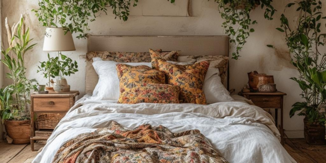 Embrace Boho Chic: 40 Farmhouse Bedroom Ideas for a Touch of Pastoral Charm!
