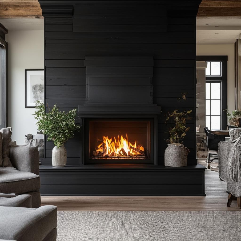 Transform Your Space with These 40+ Stylish Black Shiplap Fireplace Ideas for a Cozy and Chic Look