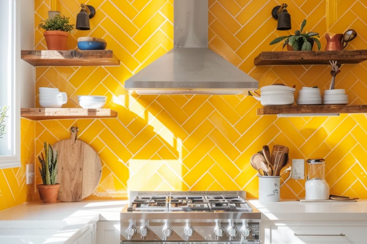 Transform Your Kitchen with These 22 Must-Try Herringbone Subway Tile Backsplash Designs!