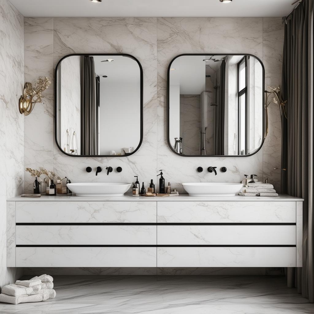 Transform Your Bathroom with These 26 Jaw-Dropping Double Vanity Mirror Ideas!