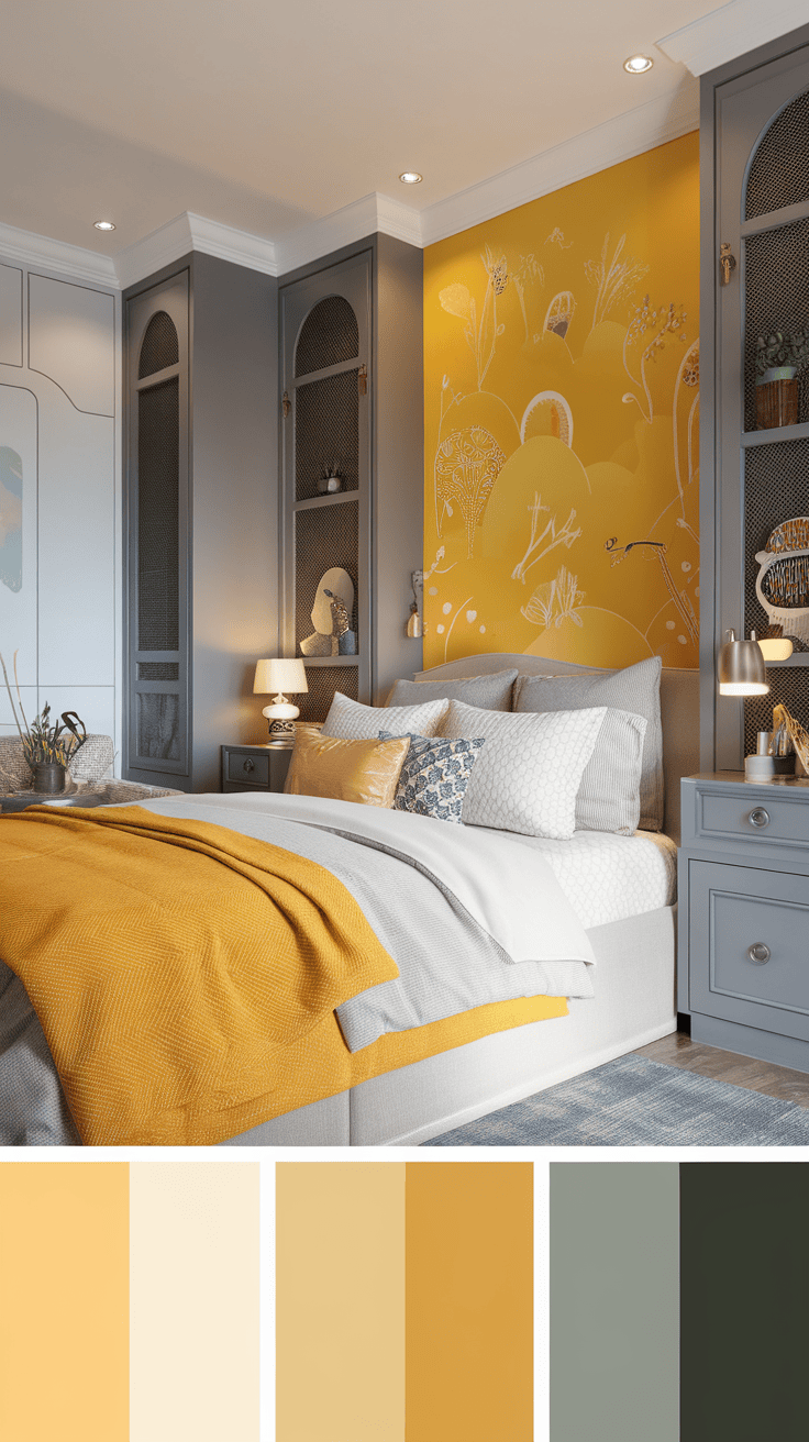 Transform Your Bedroom with These 10 Gorgeous Yellow, Gray, and White Decor Ideas