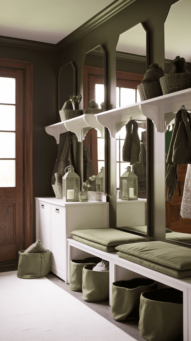 Transform Your Entryway with These 10 Gorgeous Olive Mudroom Designs