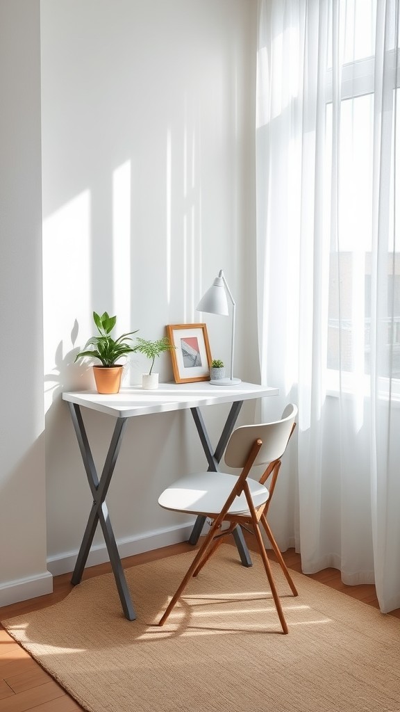 Create a corner with a folding table