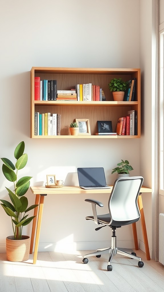 Use a small bookshelf for the organization