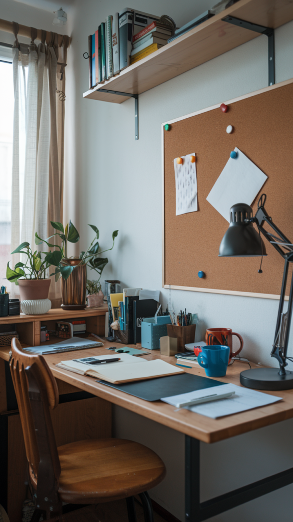 Create a command center with a bulletin board