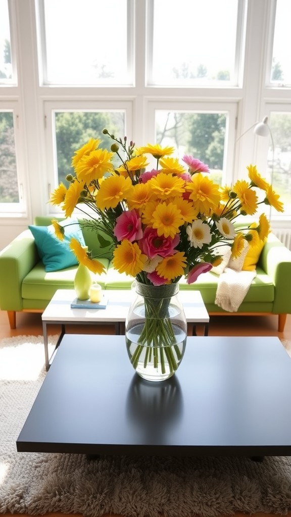 Bright and happy flower arrangements