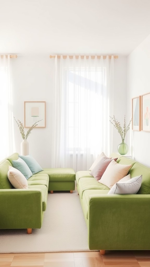 Soft pastel accents for a gentle note