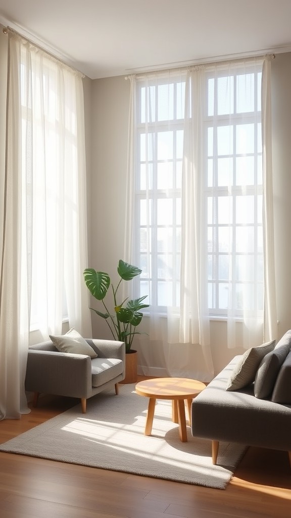 Use simple window treatments