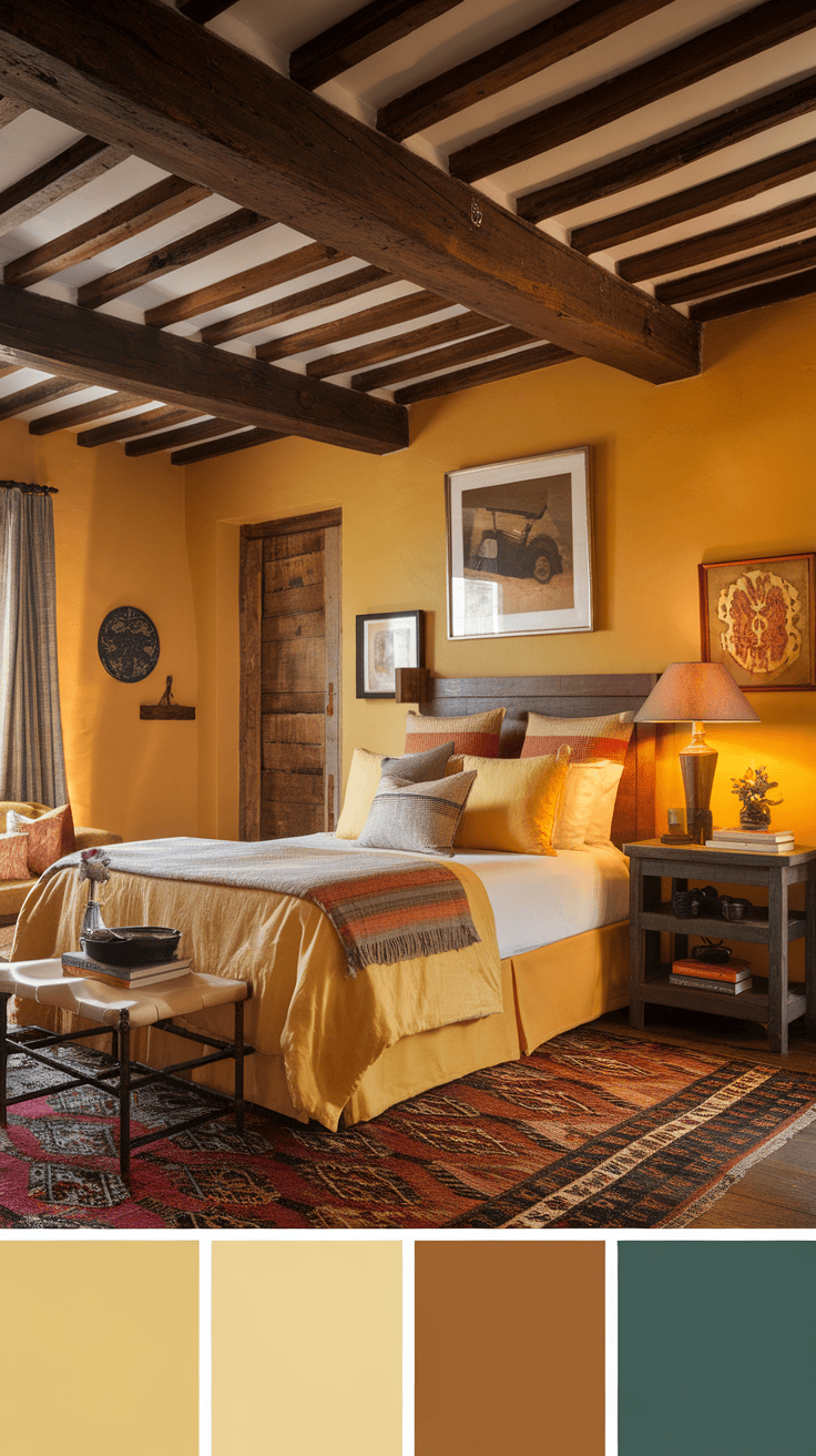 Get Inspired: 10 Enchanting Yellow Country Bedroom Ideas