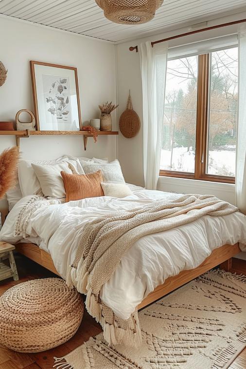 Covered in warm textiles and soft mood lighting, a fixed bedroom is the market on Hygge and is a cozy, satisfied sanctuary for sleep.