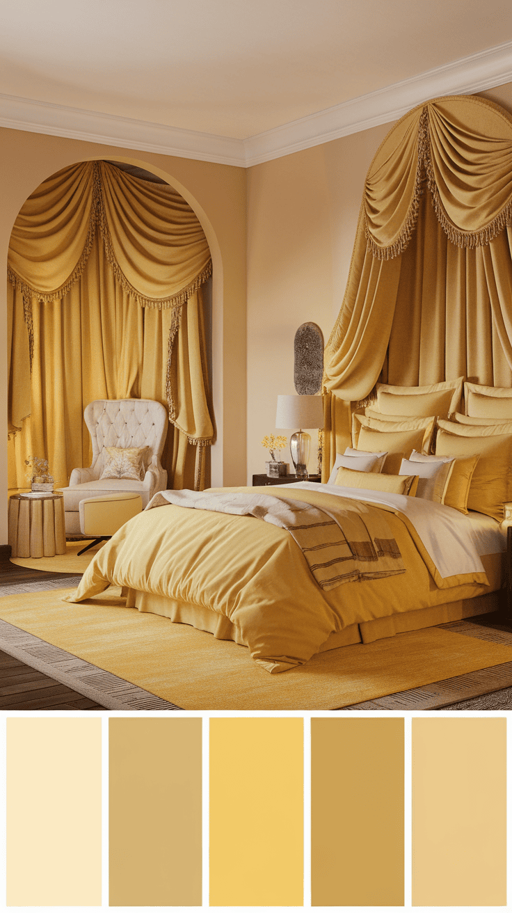 Transform Your Space with These 10 Luxurious Yellow Bedroom Ideas