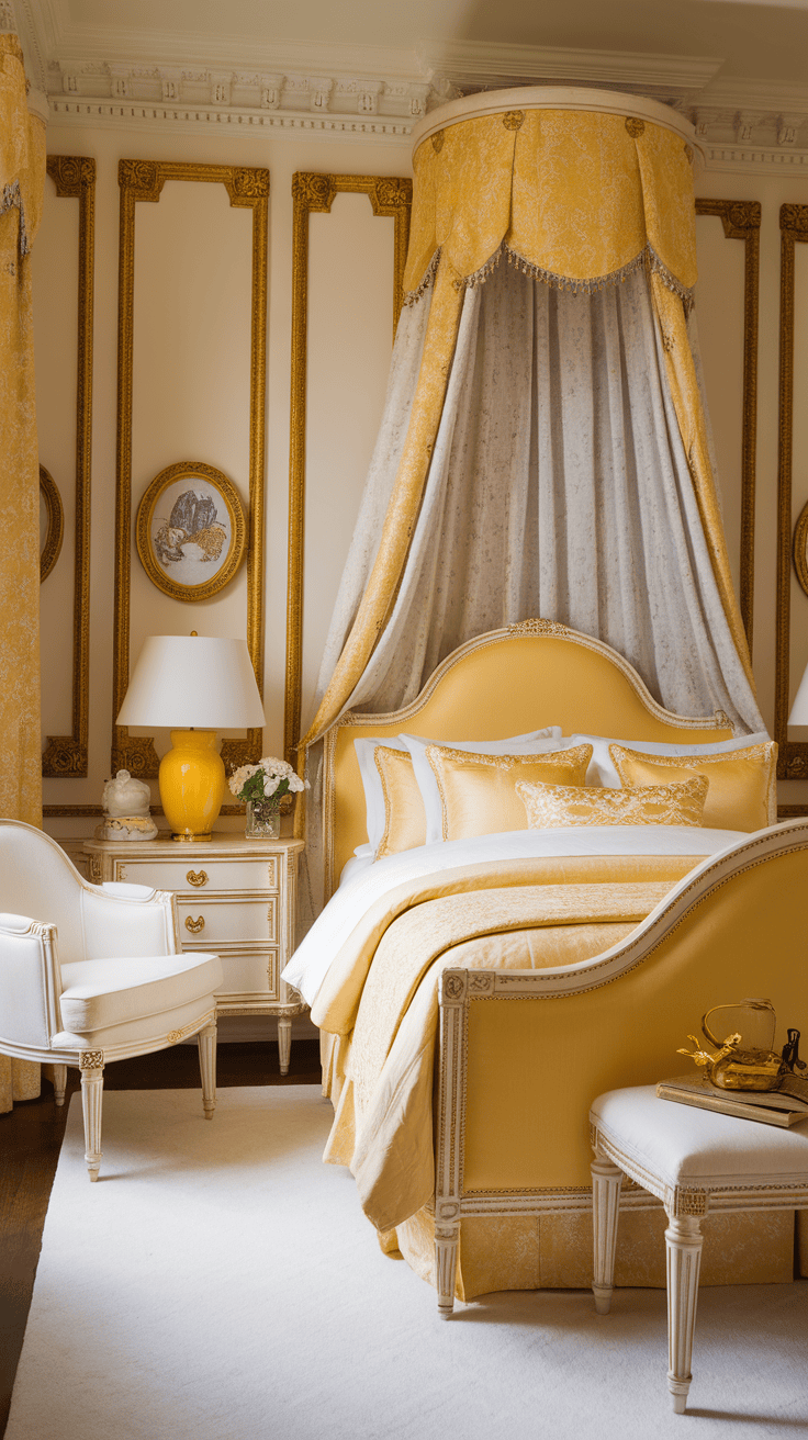 Experience Luxury: 10 Breathtaking Yellow Royal Bedroom Ideas for Your Ultimate Retreat