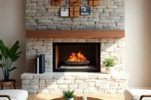 Cozy Charm: Transforming Small Living Rooms with Stone Fireplaces