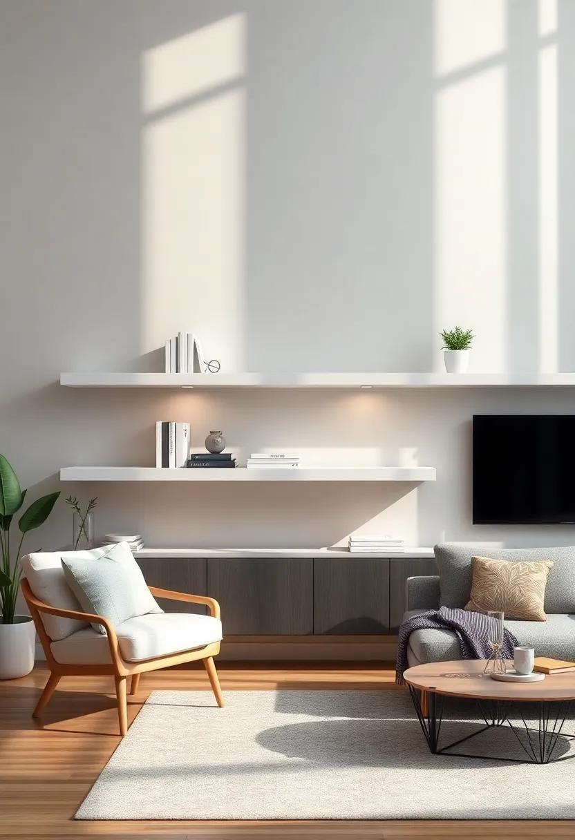 Elevate Your Space: The Style and Function of Modern Floating Shelves in Living Rooms