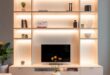 Transform Your Living Room: Stylish Built-In Shelves with Integrated Lighting