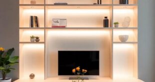 Transform Your Living Room: Stylish Built-In Shelves with Integrated Lighting