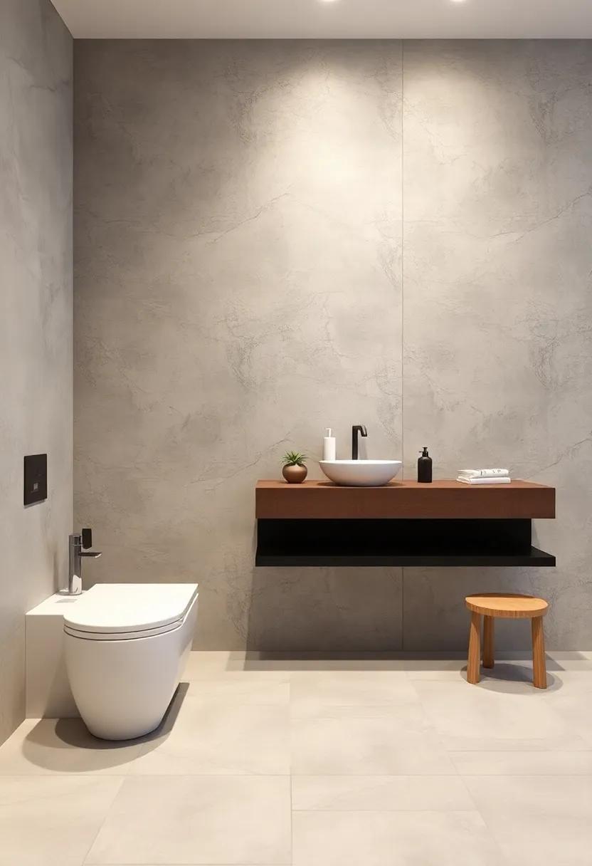 Transform Your Space: Innovative Bathroom Wall Designs Featuring Concrete Elegance