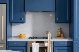 Transform Your Space: The Allure of Blue Kitchen Cabinets Paired with Stunning Backsplashes