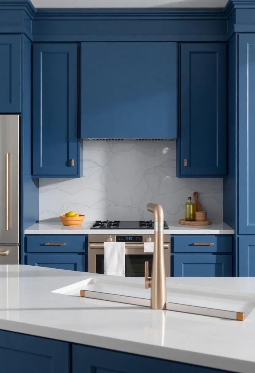 Transform Your Space: The Allure of Blue Kitchen Cabinets Paired with Stunning Backsplashes