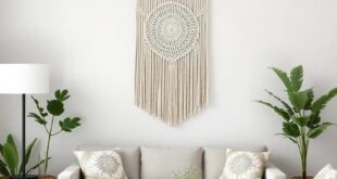 Embrace Rustic Charm: Elevate Your Farmhouse Living Room with Macramé Wall Art