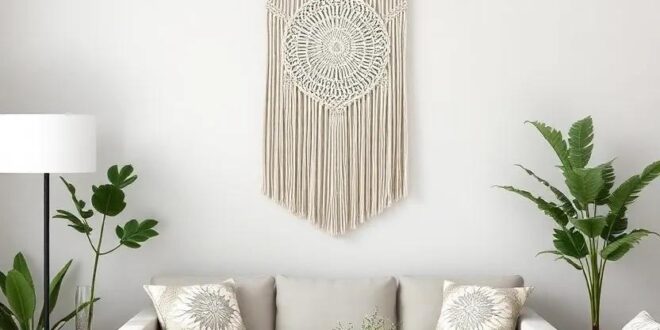 Embrace Rustic Charm: Elevate Your Farmhouse Living Room with Macramé Wall Art