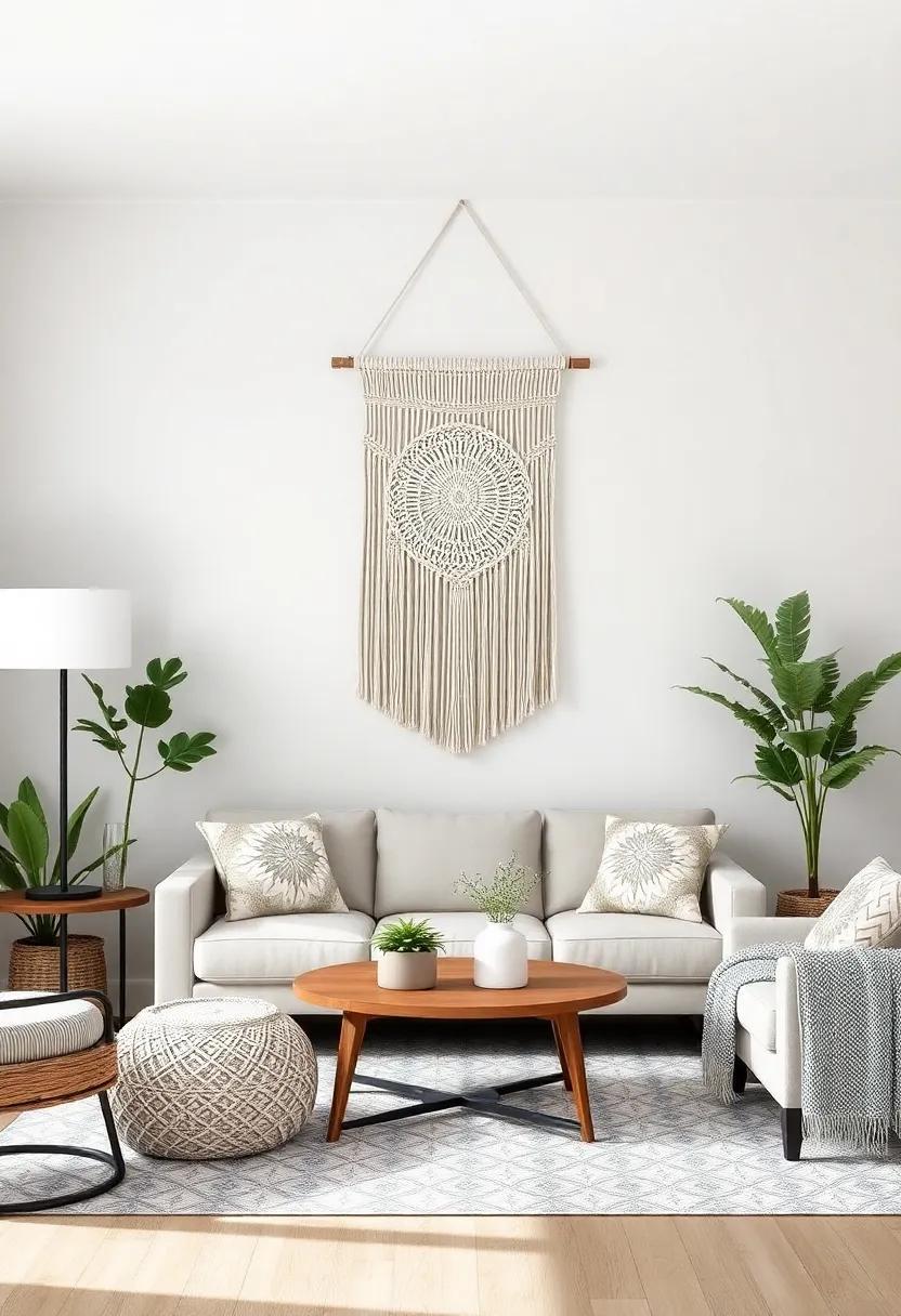 Embrace Rustic Charm: Elevate Your Farmhouse Living Room with Macramé Wall Art