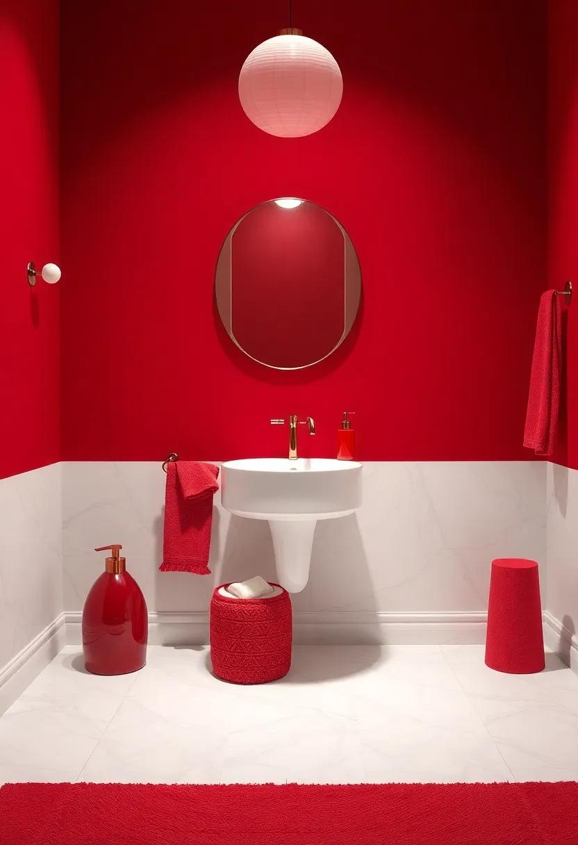 Chic⁤ Red Accessories ⁣That Add Character and Charm to‌ Your Bathroom