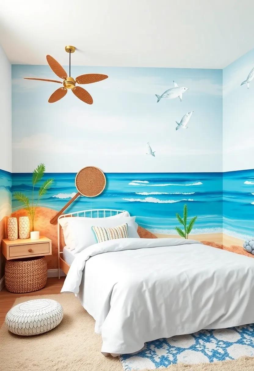 Incorporating Artistic Murals to evoke Oceanic Imagery