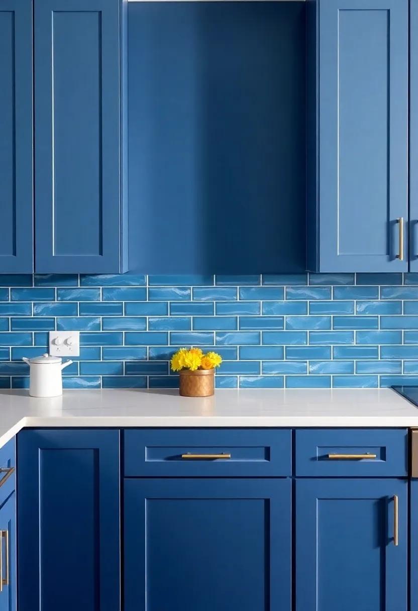 Artistry‍ in ⁢contrast: How Backsplashes Elevate Blue‍ Cabinets