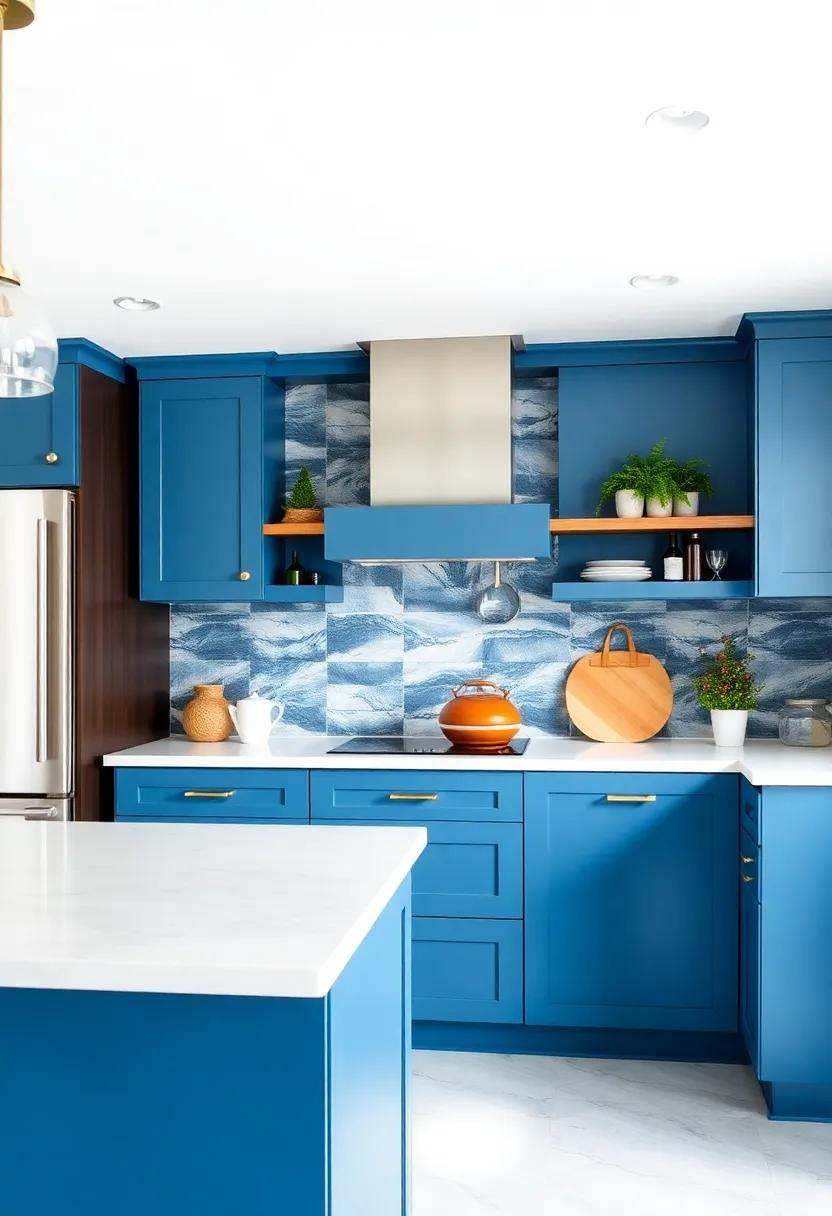 Harmony in⁢ Design: blending Blue Cabinets with Natural Elements